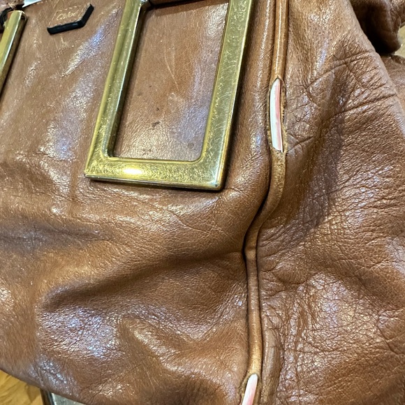 Vintage Chloe brown leather bag with brass detail. Long strap and dust bag incl. - Picture 8 of 10